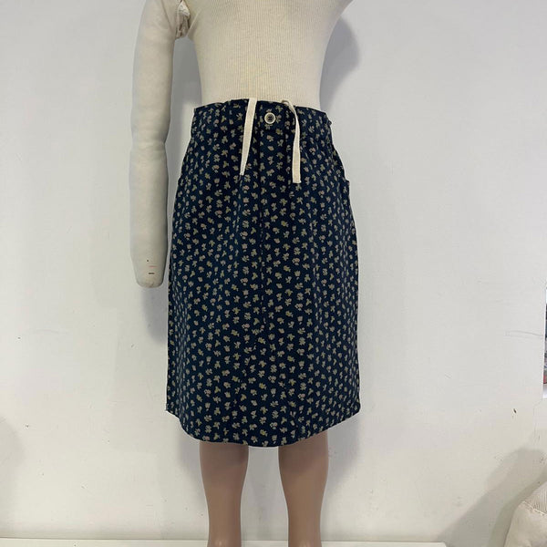 Buho Cottage Midi Skirt Navy