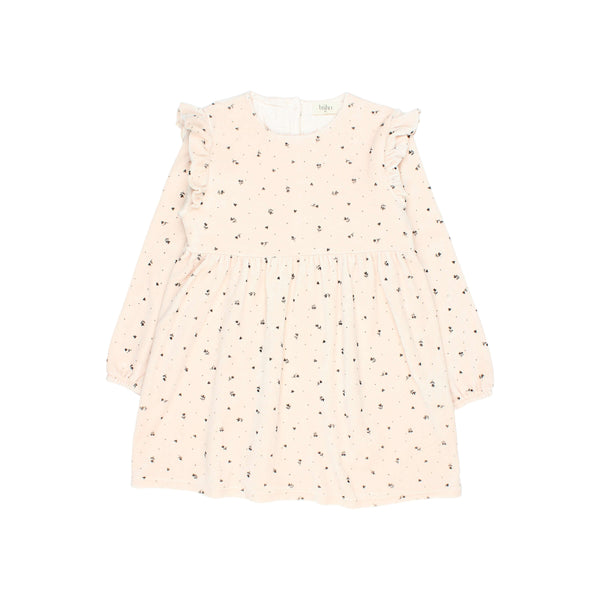 Buho Velvet Cuore Dress Cream Pink