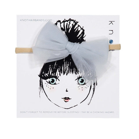 Knot Hairbands Tulle Bow Band // Blue