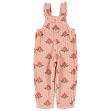 Piupiuchick Dungarees | Pink W/ Big Flowers
