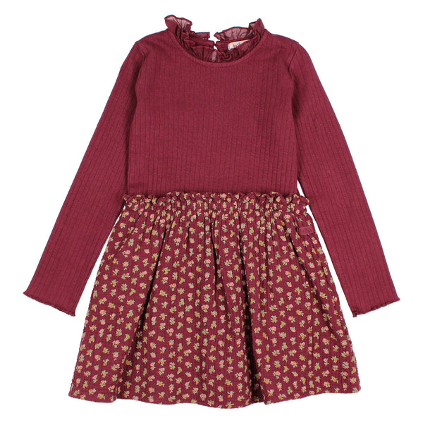 Buho Cottage Combi Dress Pomegranate