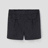 Popelin Black Shorts With Flaps