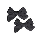 Knot Hairbands Satin Petite Bow // Black