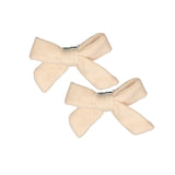 Knot Hairbands Woolen Clip Set// Blush