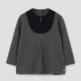 Popelin top black gingham yoke || 21.4
