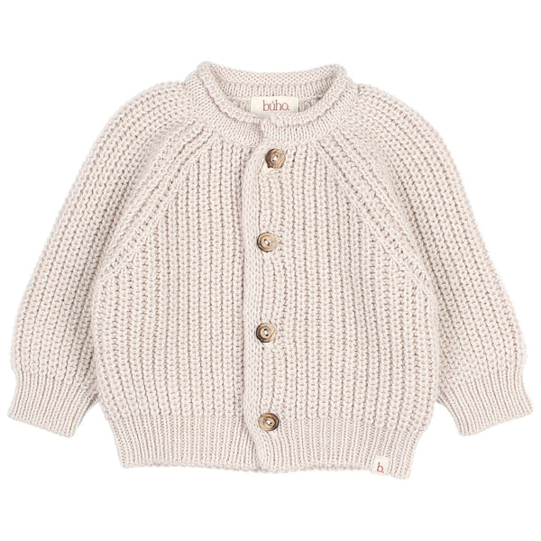Buho BB Soft Knit Cardigan Natural by Búho Barcelona