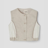 Popelin Silver Lurex Top With Side Panels