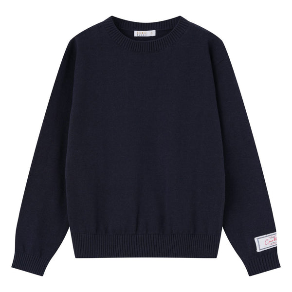Coco Blanc Knit Crew Sweater Navy