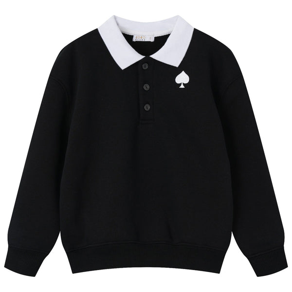 Coco Blanc Polo Sweatshirt Black