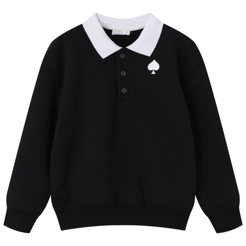 Coco Blanc Polo Sweatshirt Black