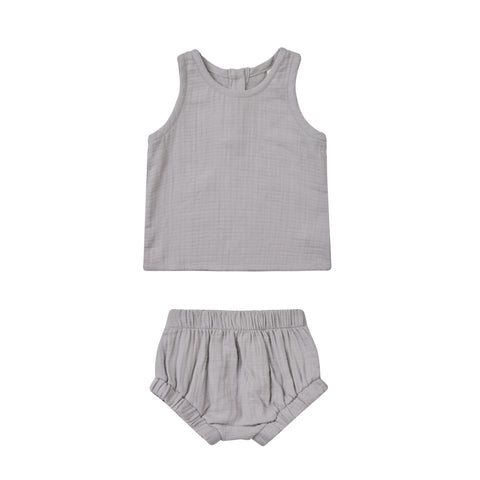 Quincy Mae Woven Tank + Short Set || Periwinkle