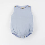 Popelin Blue Baby Romper Suit