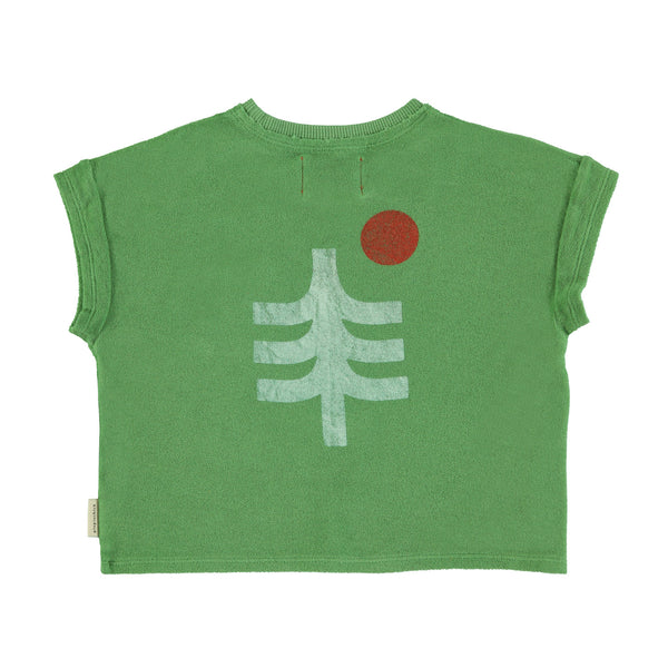 Piupiuchick T'Shirt | Green W/ "Mountain Lake" Print