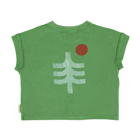 Piupiuchick T'Shirt | Green W/ "Mountain Lake" Print