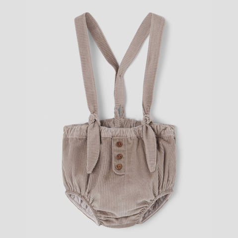 Popelin bloomer taupe corduroy with removable straps || 25.1