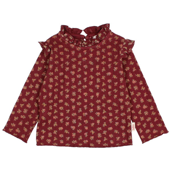 Buho Cottage Rib T-Shirt Pomegranate