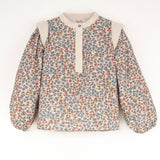Popelin Multi-Coloured Floral Print Puff Sleeve Blouse