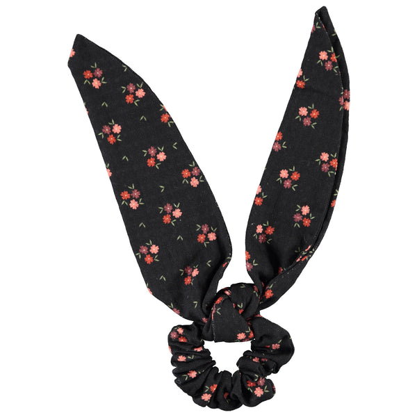 Piupiuchick Scrunchie | Black W/ Flowers