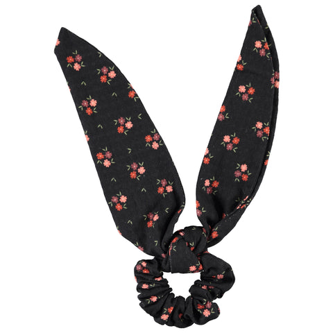 Piupiuchick Scrunchie | Black W/ Flowers