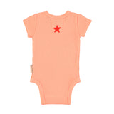 Piupiuchick Short Sleeve Bodysuit | Pink W/ Cherry Print