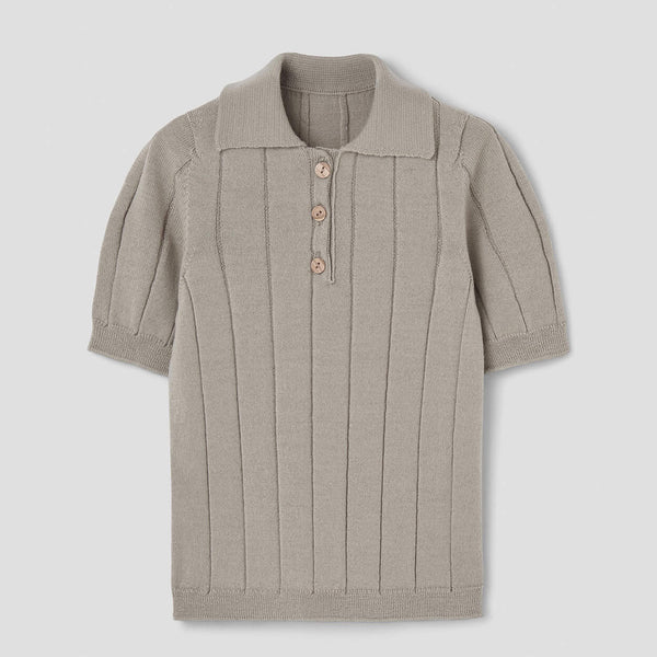 Popelin Beige Polo Shirt