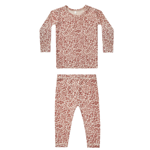 Quincy Mae Bamboo Long Sleeve Pajama Set || Flower Field