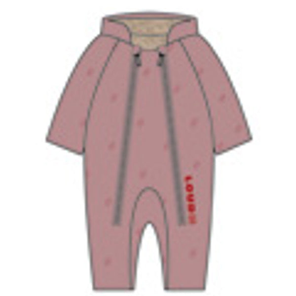 Loud Apparel Baby Girl Outerwear Overall Double Zip Front, L Embroidered Quilted Shell Pink