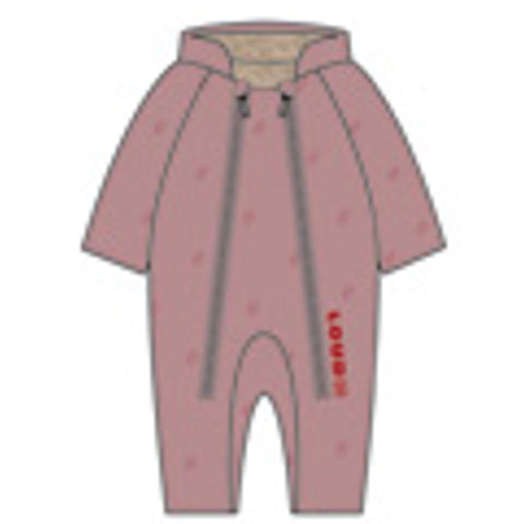 Loud Apparel Baby Girl Outerwear Overall Double Zip Front, L Embroidered Quilted Shell Pink