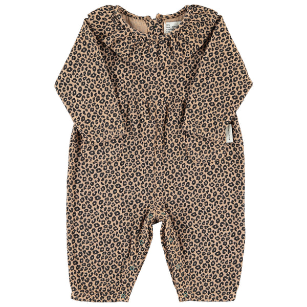 Piupiuchick Short Dress | Brown W/ Animal Print
