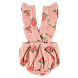 Piupiuchick Baby Bloomers W/ Straps | Pink W/ Big Flowers