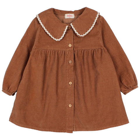 Buho BB Soft Velour Dress Cookie by Búho Barcelona