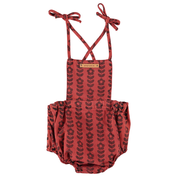 Piupiuchick Playsuit | Bordeaux W/ Black Flowers