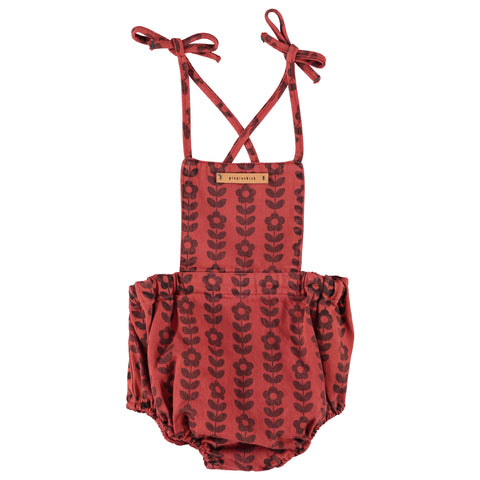 Piupiuchick Playsuit | Bordeaux W/ Black Flowers