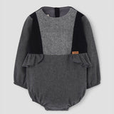 Popelin romper dark grey with side panels || 1.4