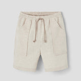 Popelin Sand Waffle Fabric Jogger Bermuda Shorts