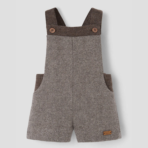 Popelin romper brown fleck contrasting || 9.4