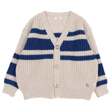 Buho Stripes Cardigan Marine