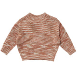 RYLEE & CRU RELAXED KNIT SWEATER || HEATHERED SPICE