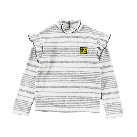 Loud Apparel Fresh Girl T-Shirt Slim Ecru/Grey