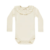 RYLEE & CRU RUFFLE COLLAR BODYSUIT || NATURAL