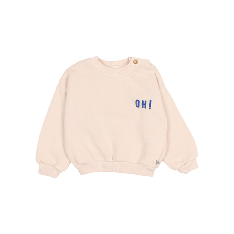 Buho BB Soft Fleece Sweatshirt Cream Pink