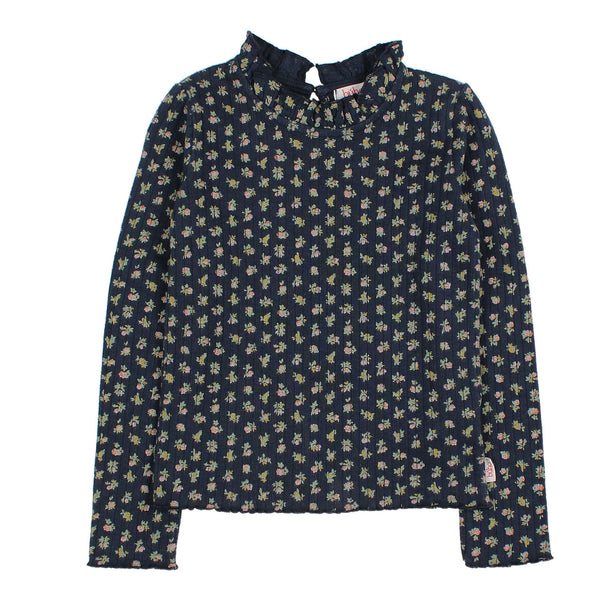 Buho Cottage Rib T-Shirt Navy