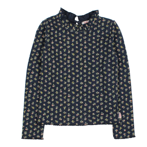 Buho Cottage Rib T-Shirt Navy by Búho Barcelona