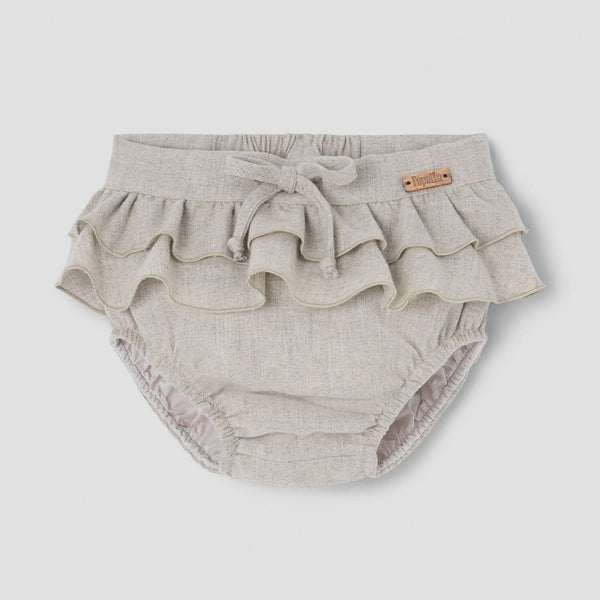 Popelin bloomer sand with double frill || 28.2