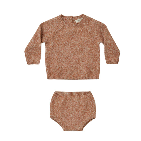 Quincy Mae Bailey Knit Set || Heathered Clay