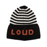 Loud Apparel Whisper Beanie Hat Black/Ecru/Orange