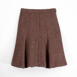 Popelin Burgundy Woollen Skirt With Gusset