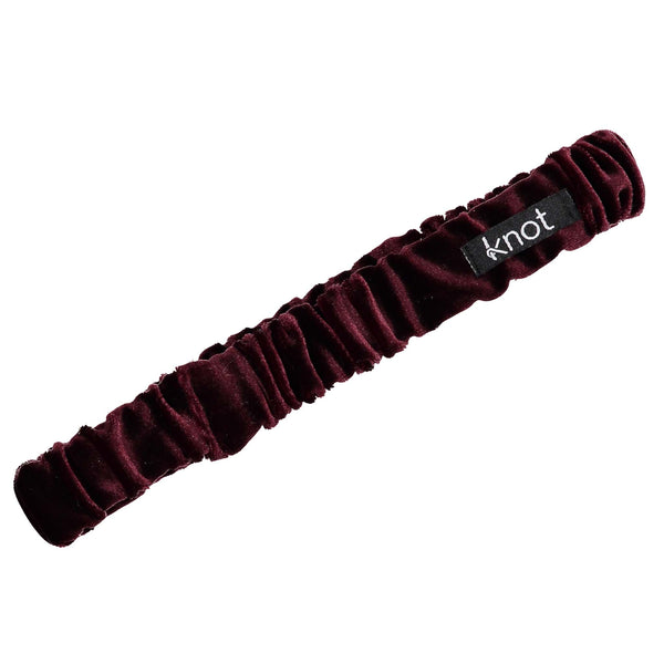 Knot Hairbands Velveteen Wrap // Burgundy