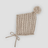 Popelin bonnet sand knitted gnome-style || 67.2