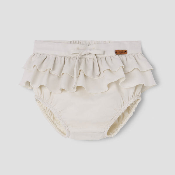 Popelin bloomer off-white with double frill || 28.1